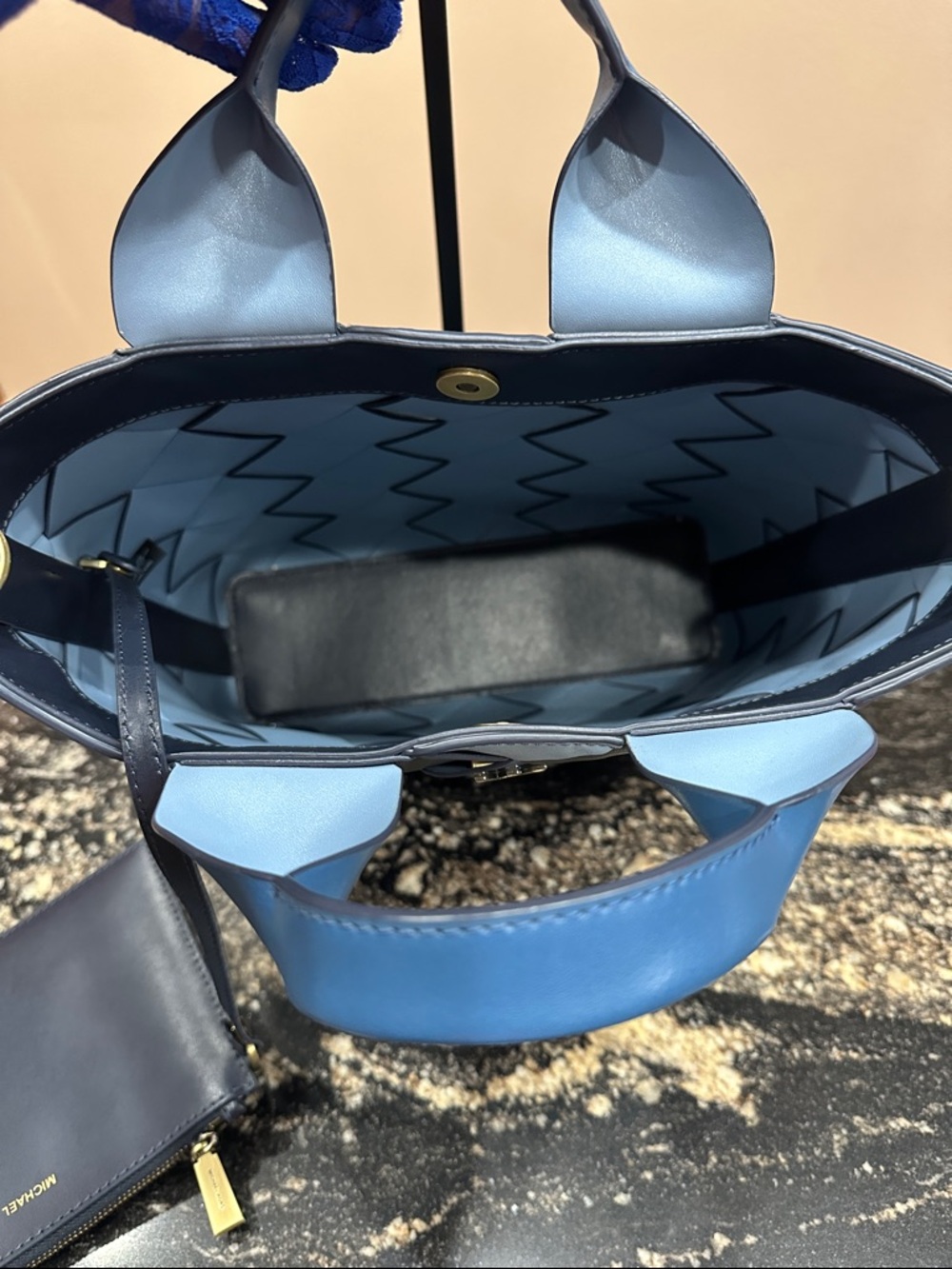 Michael Kors Mott Woven Leather Tote - Picture 5 of 13